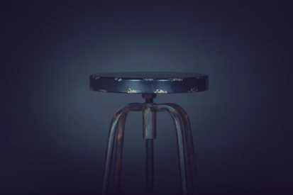 Stool - Black Steel
