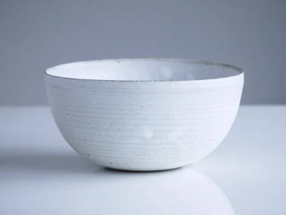 Ceramic Soup Bowl - White Speckle